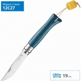 Нож OPINEL №8, нержавеющая сталь, синий, лимитированная 001977 Нож OPINEL №8, нержавеющая сталь, синий, лимитированная 001977
